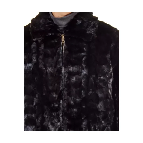Men's Genuine Mink Bomber Coat Very High Quality Material And Craftsmanship - Picture 9 of 9
